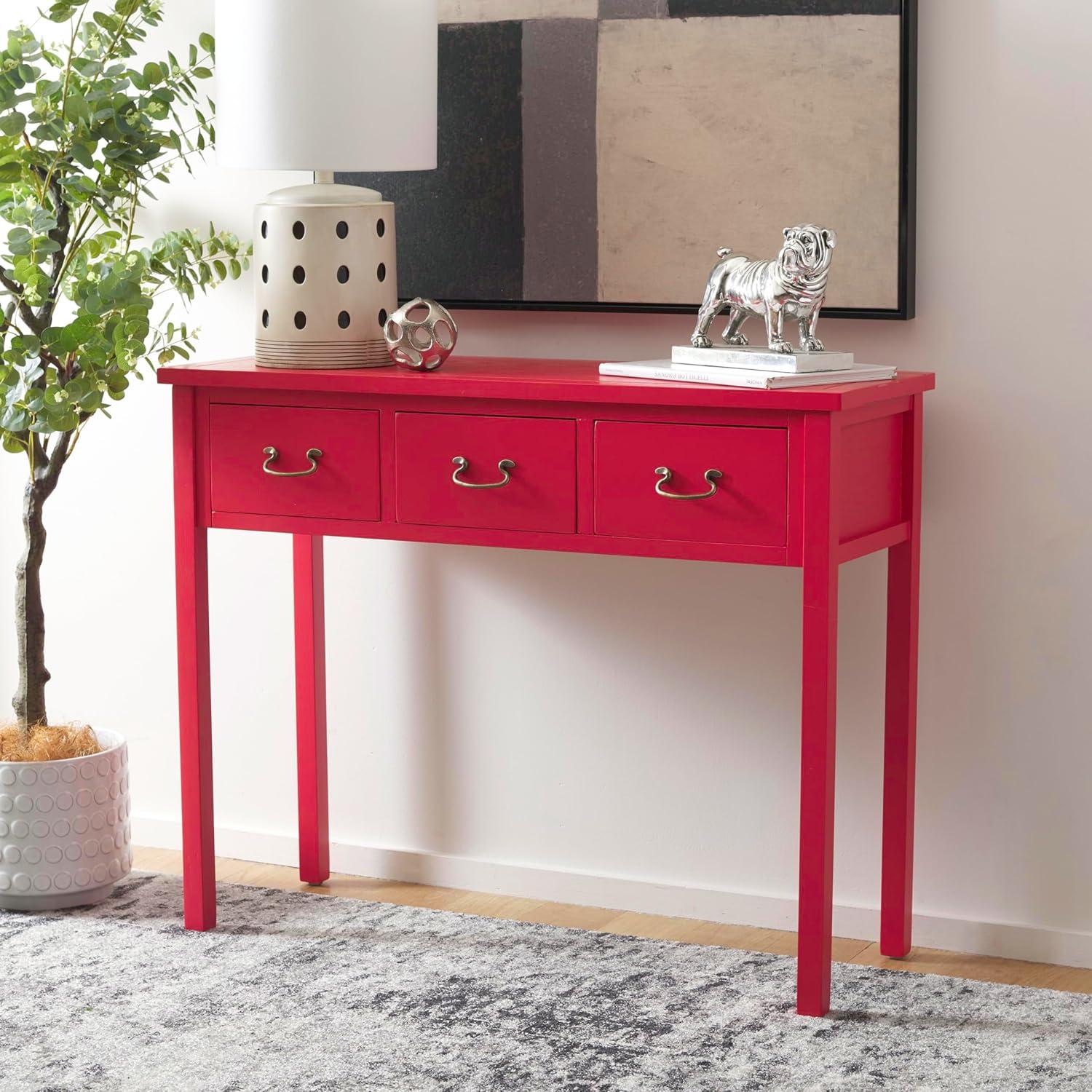 Cindy Console Table - Hot Red - Safavieh