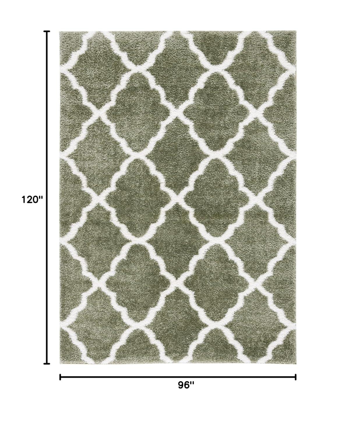 Tahoe Shag THO675 Power Loomed Area Rug - Sage/White - 8'x10' - Safavieh.