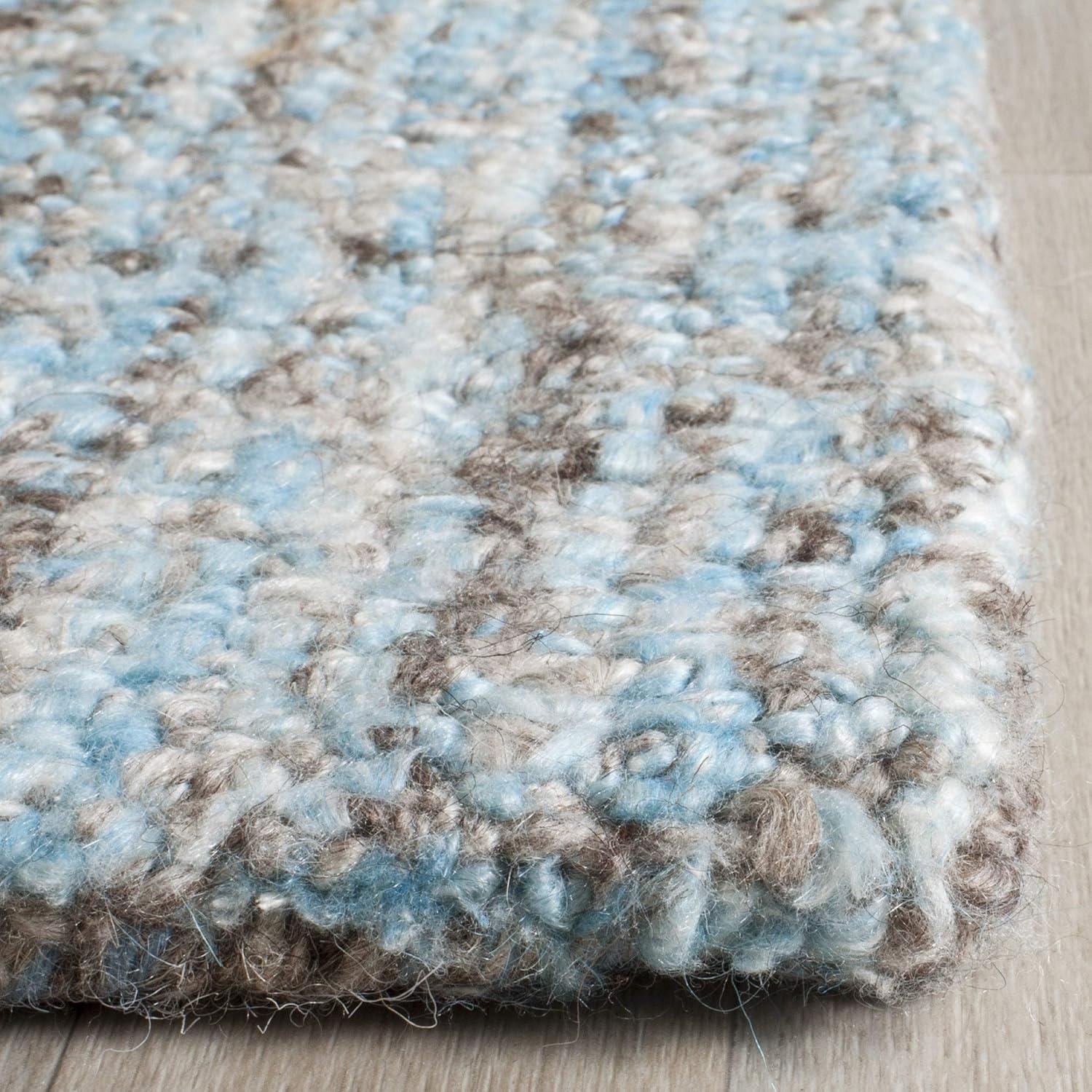Abstract ABT141 Handmade Indoor Area Rug - Blue/Multi - 4'x6' - Safavieh