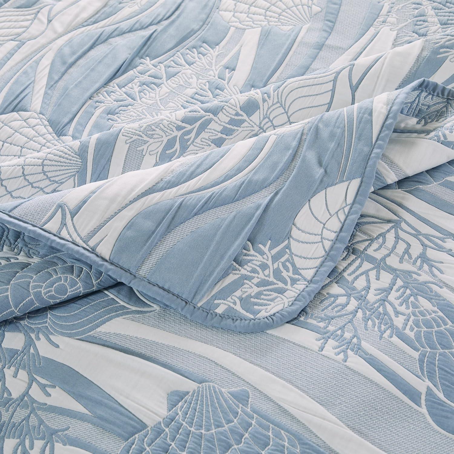 Greenland Home Fashions Coastal Paradise Jacquard Coverlet Set