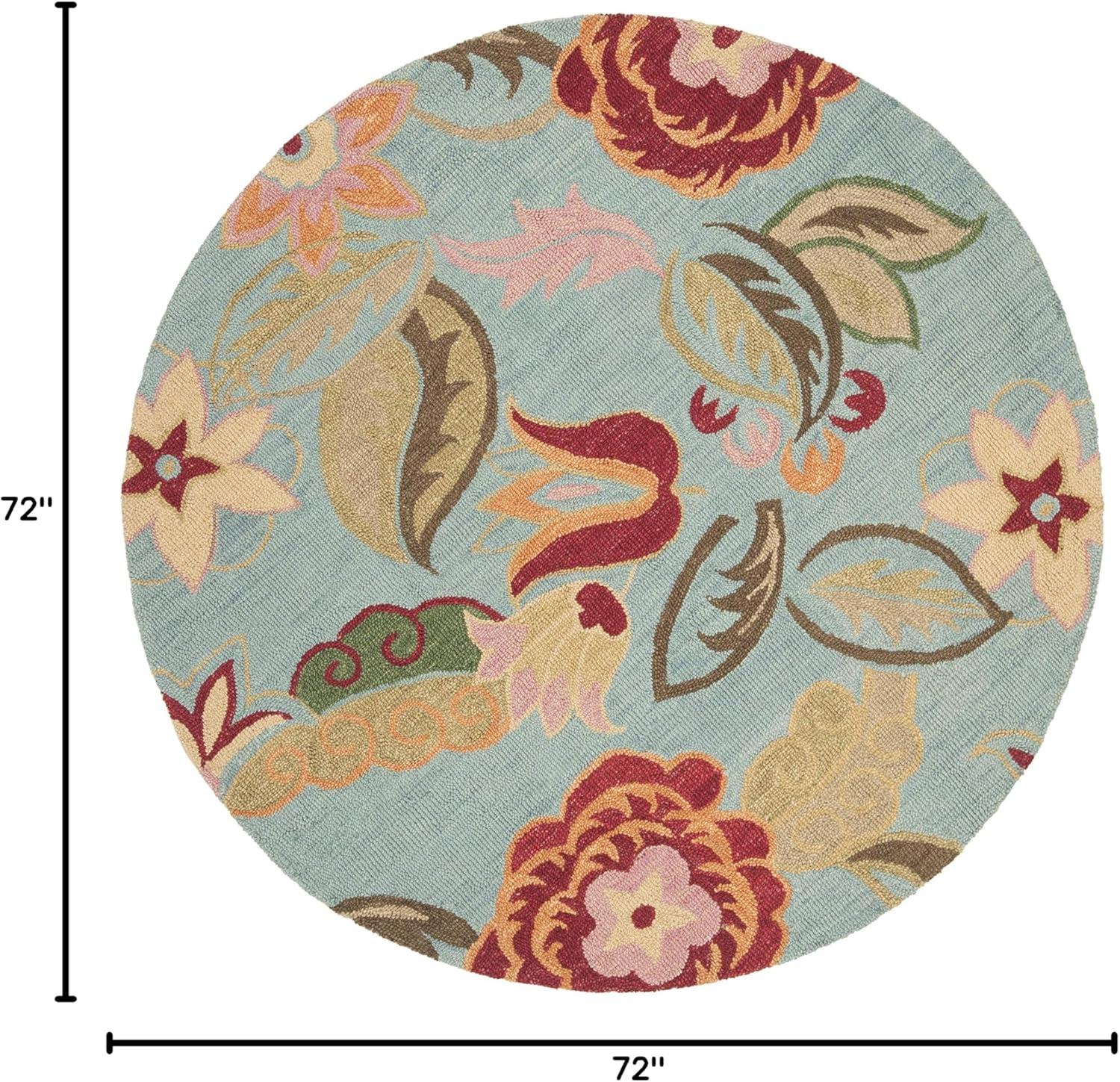 Winston Porter Emrick Hand Hooked Wool Floral Rug