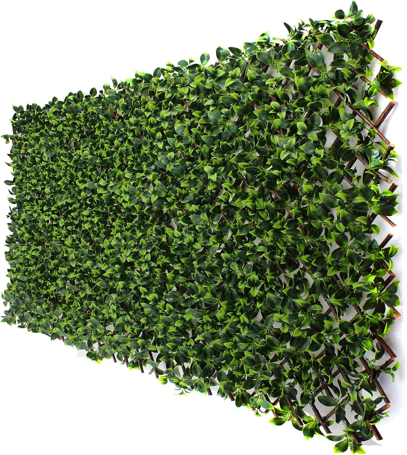 Expandable Green Artificial Gardenia Leaf Privacy Fence