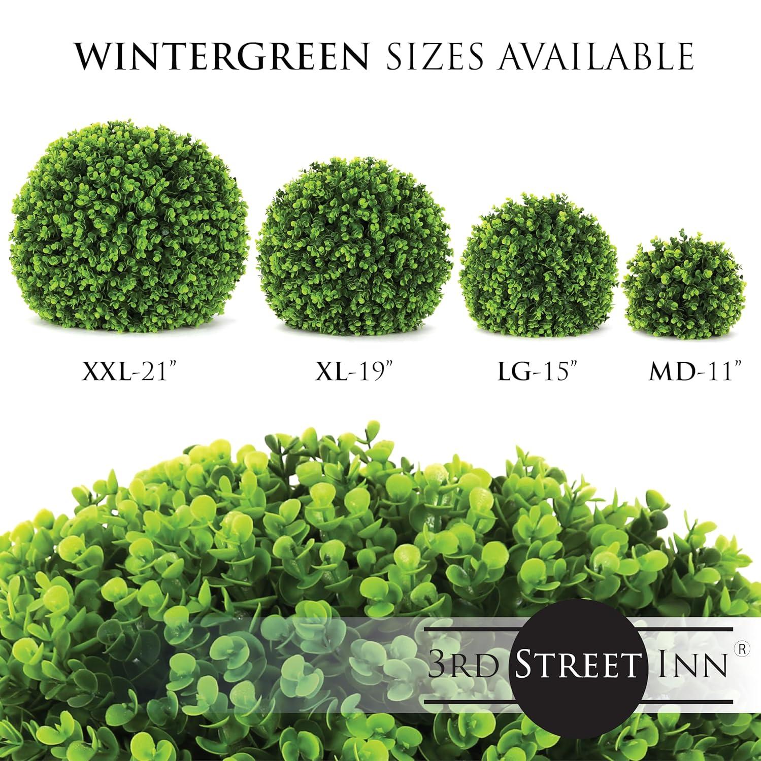 3rd Street Inn 19" XXL Wintergreen Topiary Ball - 1 Pack