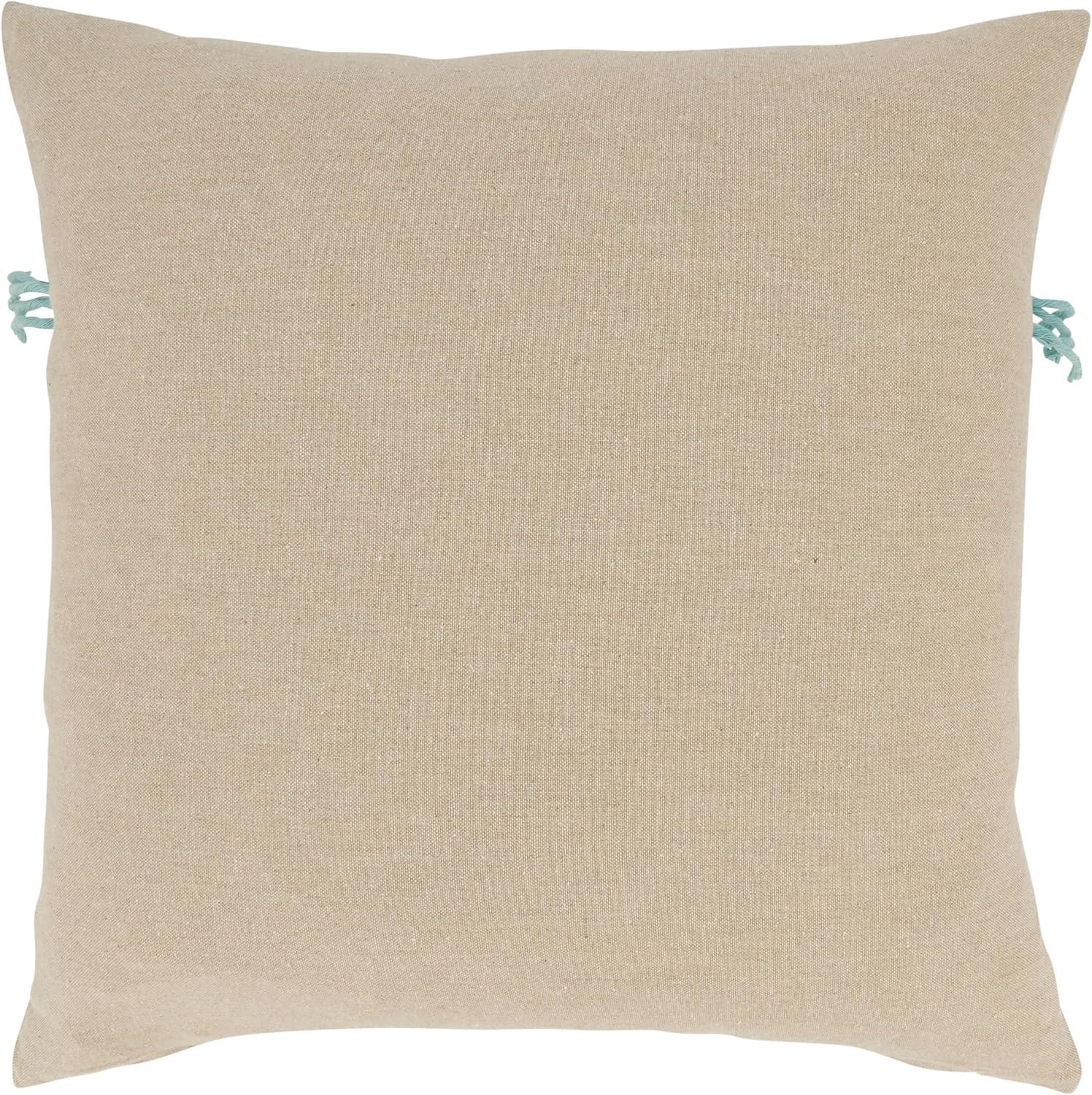 Saro Lifestyle Knotwork Whimsy Poly Filled Throw Pillow, Beige, 18"x18"