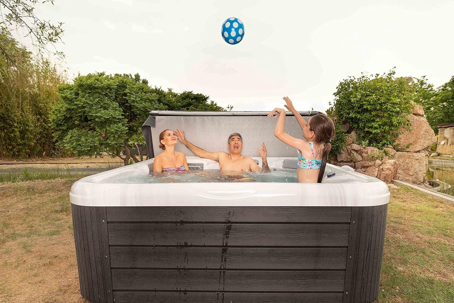 Buenospa New York 6 - Person 49 - Jet Acrylic Square Hot Tub with Ozonator and Cover in White