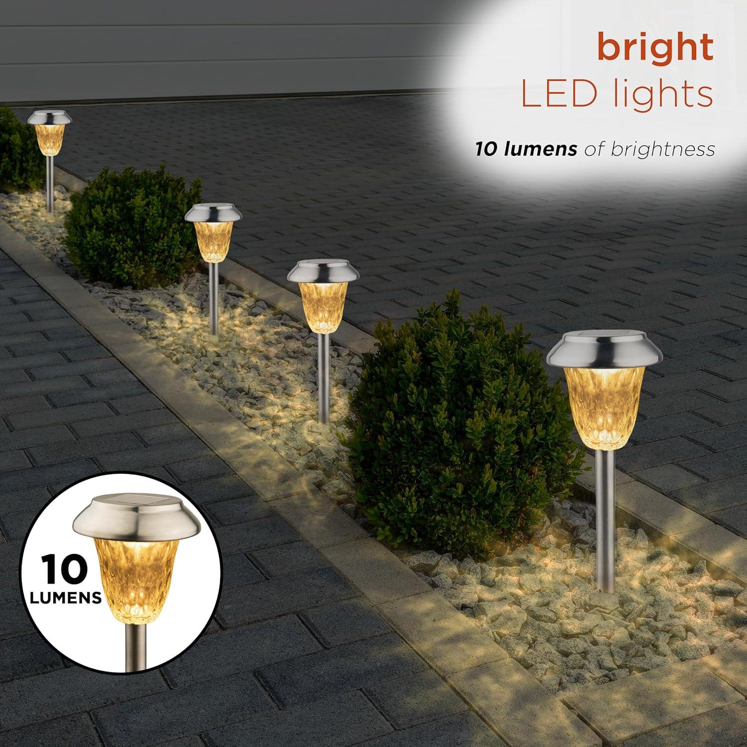 LED Pathway Lights Silver