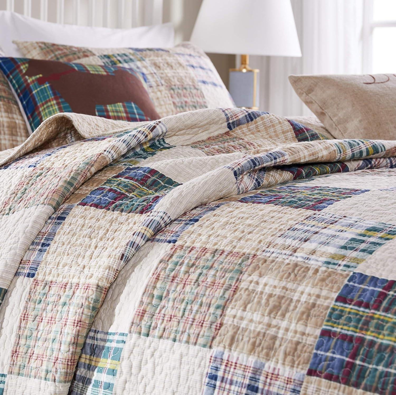 Oxford Plaid Reversible Quilt Set