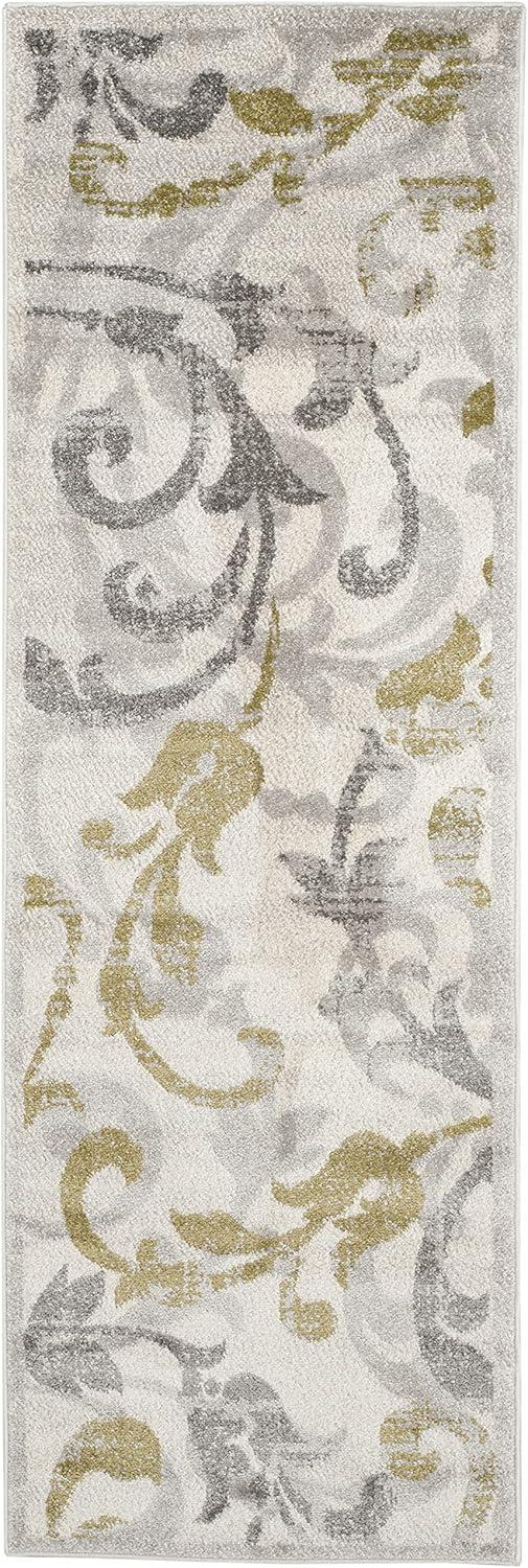 Amherst AMT428 Power Loomed Indoor Runner Rug - Ivory/Light Grey - 2'3"x9' - Safavieh