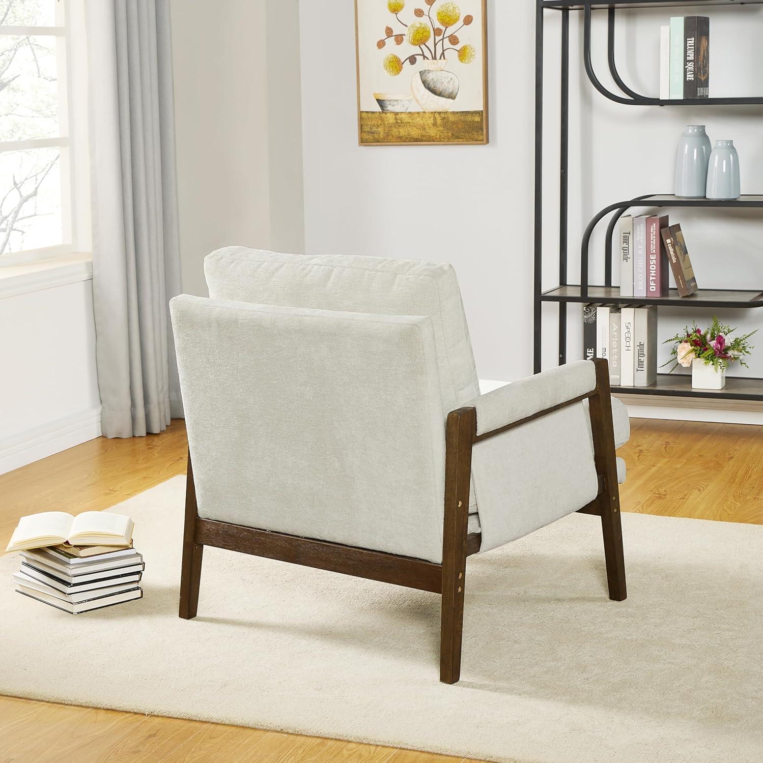 Roundhill Furniture Kelly Mid-Century Modern Velvet Accent Armchair