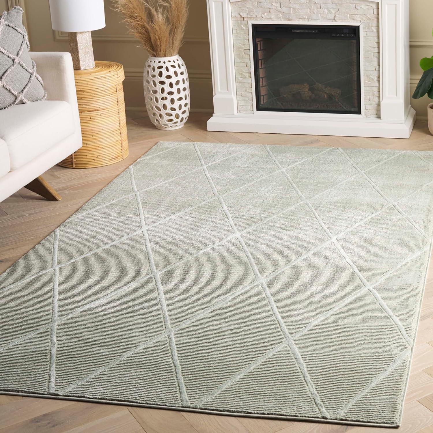 Revive REV104 Power Loomed Indoor Area Rug - 5'3"x7'7" - Sage - Safavieh