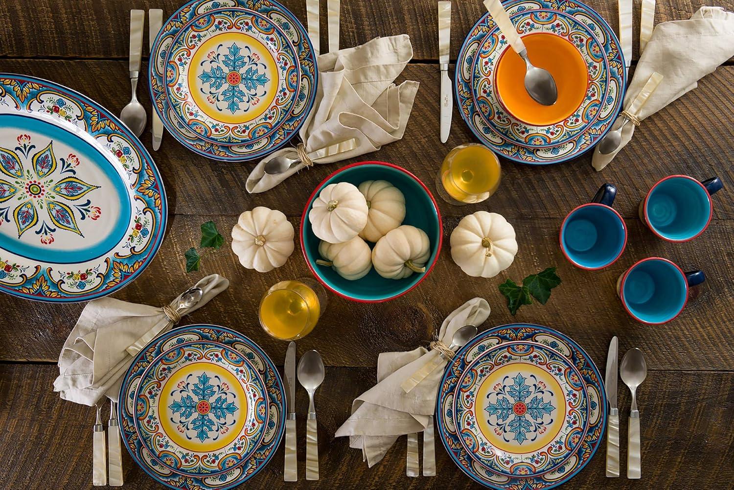 Euro Ceramica Zanzibar Cereal Bowl Set (Set of 4)