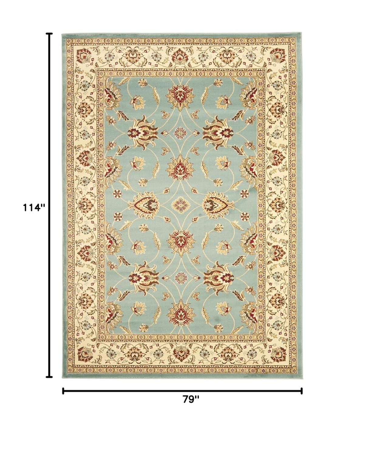Lyndhurst LNH553 Power Loomed Area Rug - Blue/Ivory - 6'7"x9'6" - Safavieh