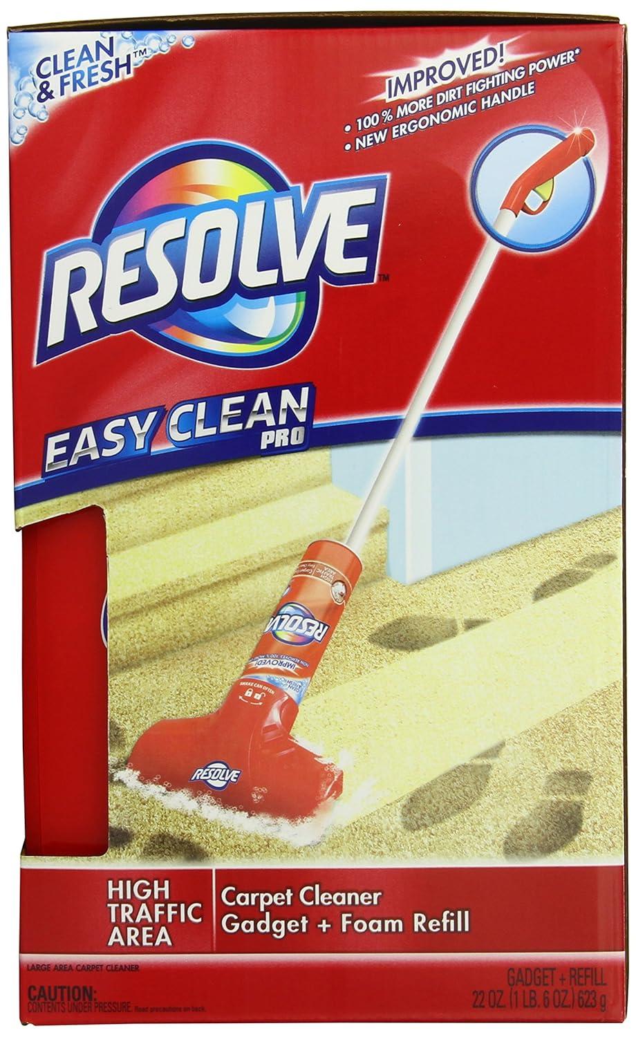 Resolve Easy Clean Pro Carpet Cleaner Gadget + Foam Spray Refill, 22oz
