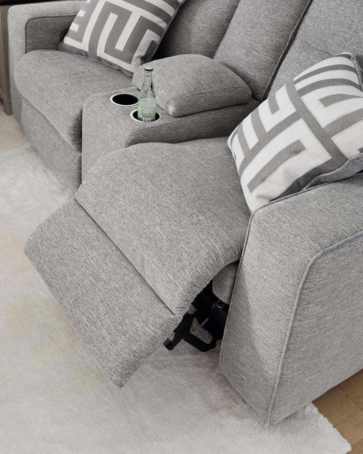 Signature Design by Ashley Biscoe Pewter Power Reclining Loveseat