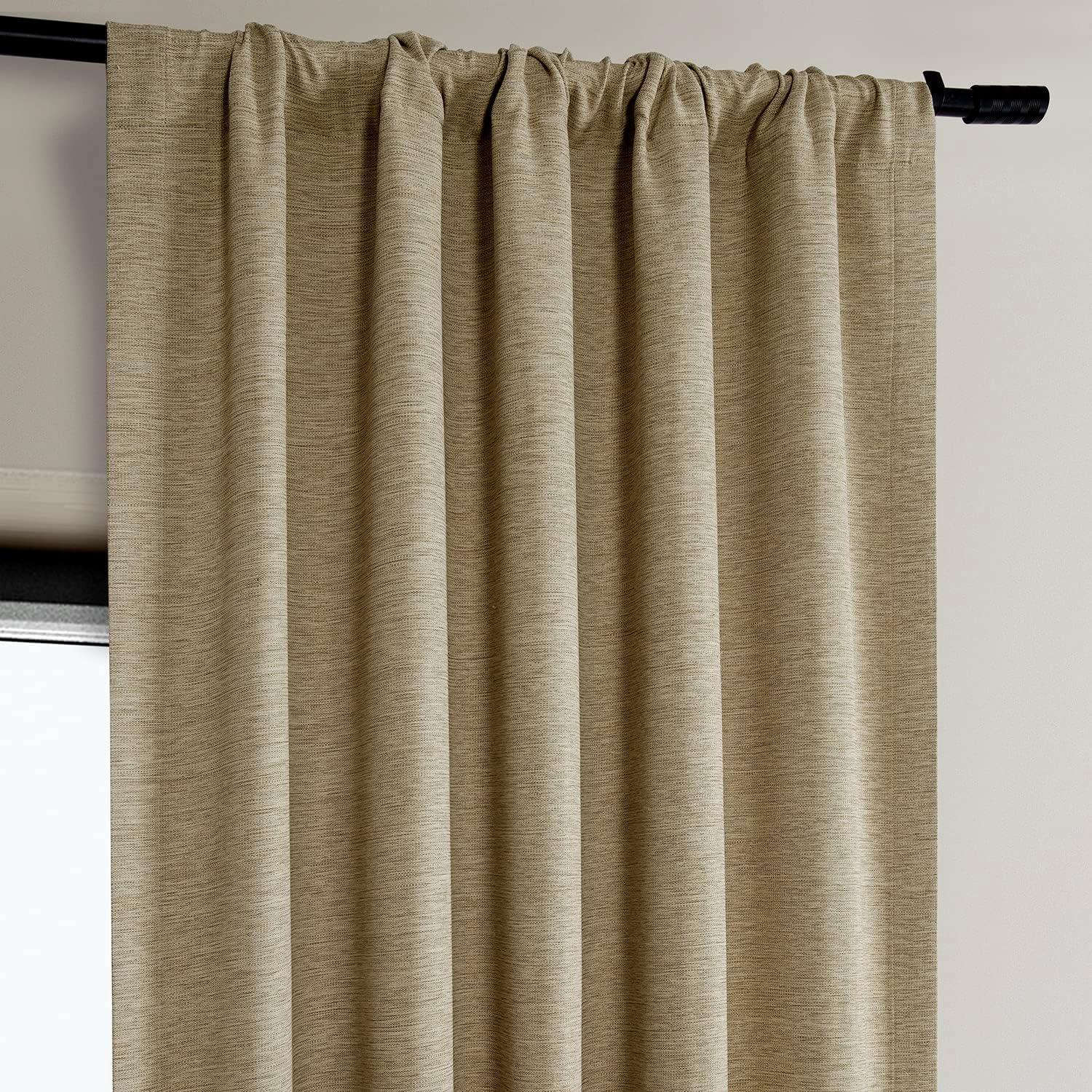 Ginger Polyester Blackout Puddle Length Drape Panel