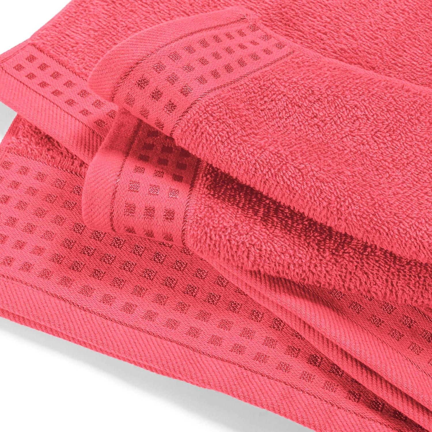 GLAMBURG Premium Cotton 4 Pack Bath Towel Set - 100% Pure Cotton - 4 Bath Towels 27x54 - Ideal for Everyday use - Ultra Soft & Highly Absorbent - Black