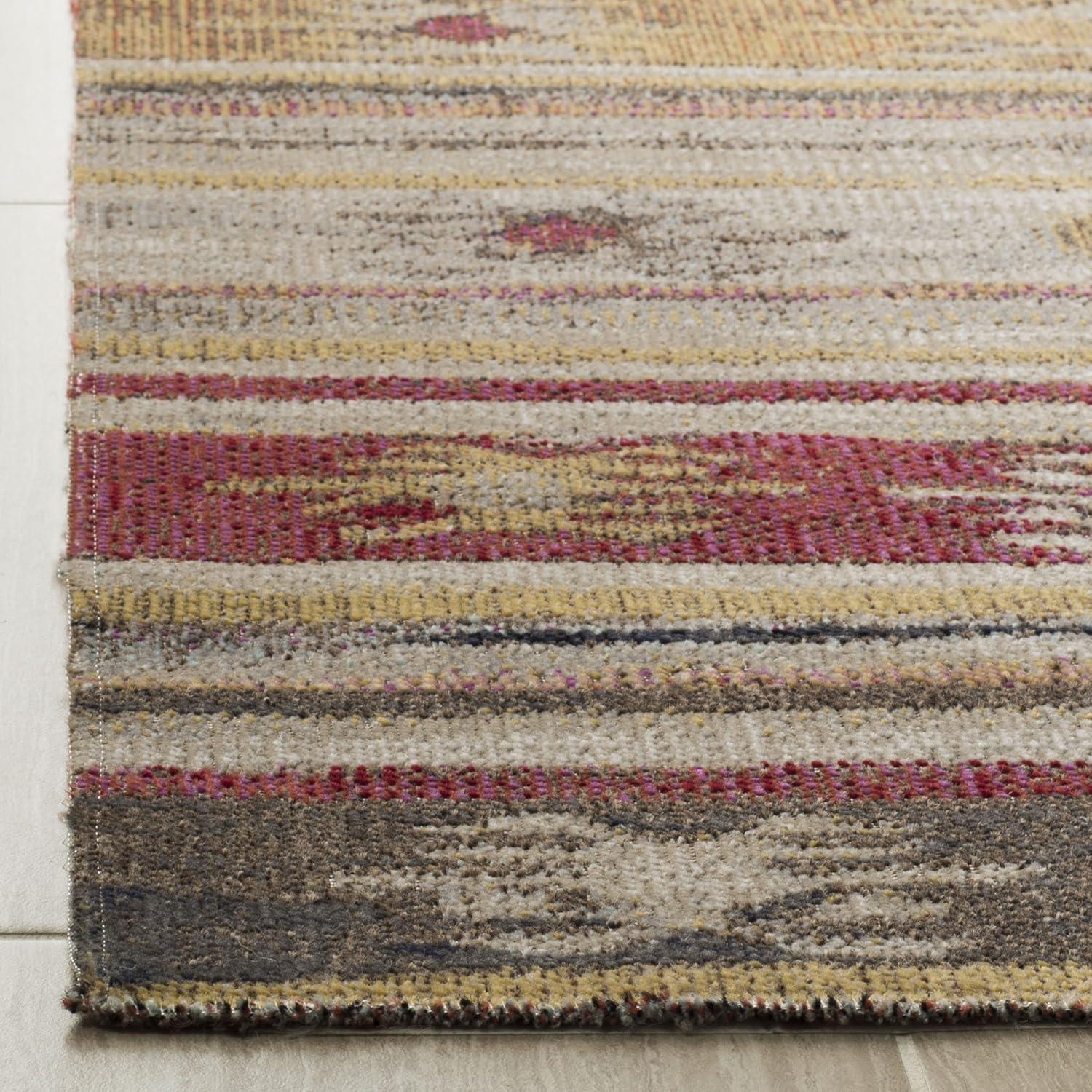 Montage MTG238 Power Loomed Indoor/Outdoor Accent Rug - Taupe/Multi - 3'x5' - Safavieh