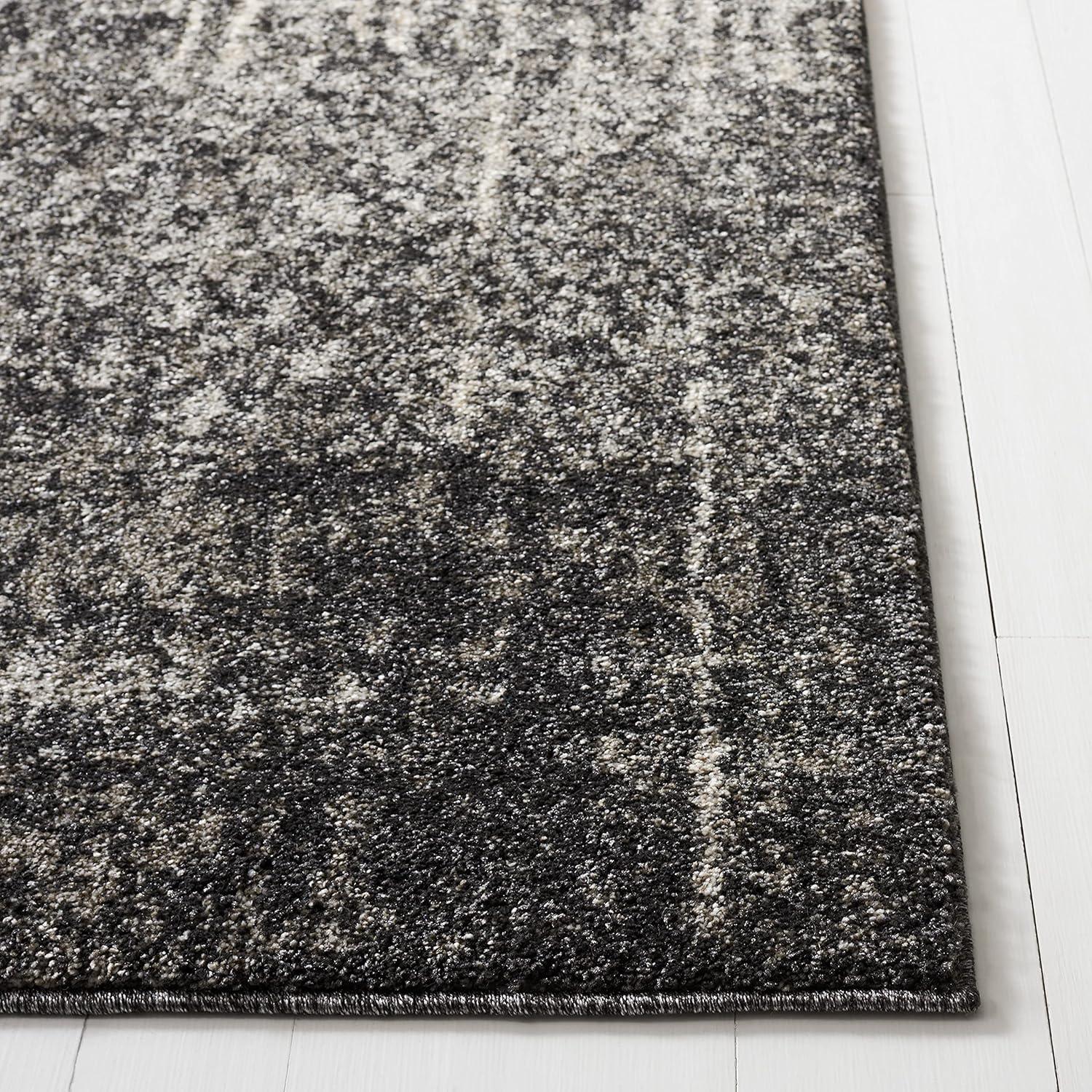 Retro RET2770 Power Loomed Indoor Runner Rug - Black/Light Grey - 2'3"x9' - Safavieh.