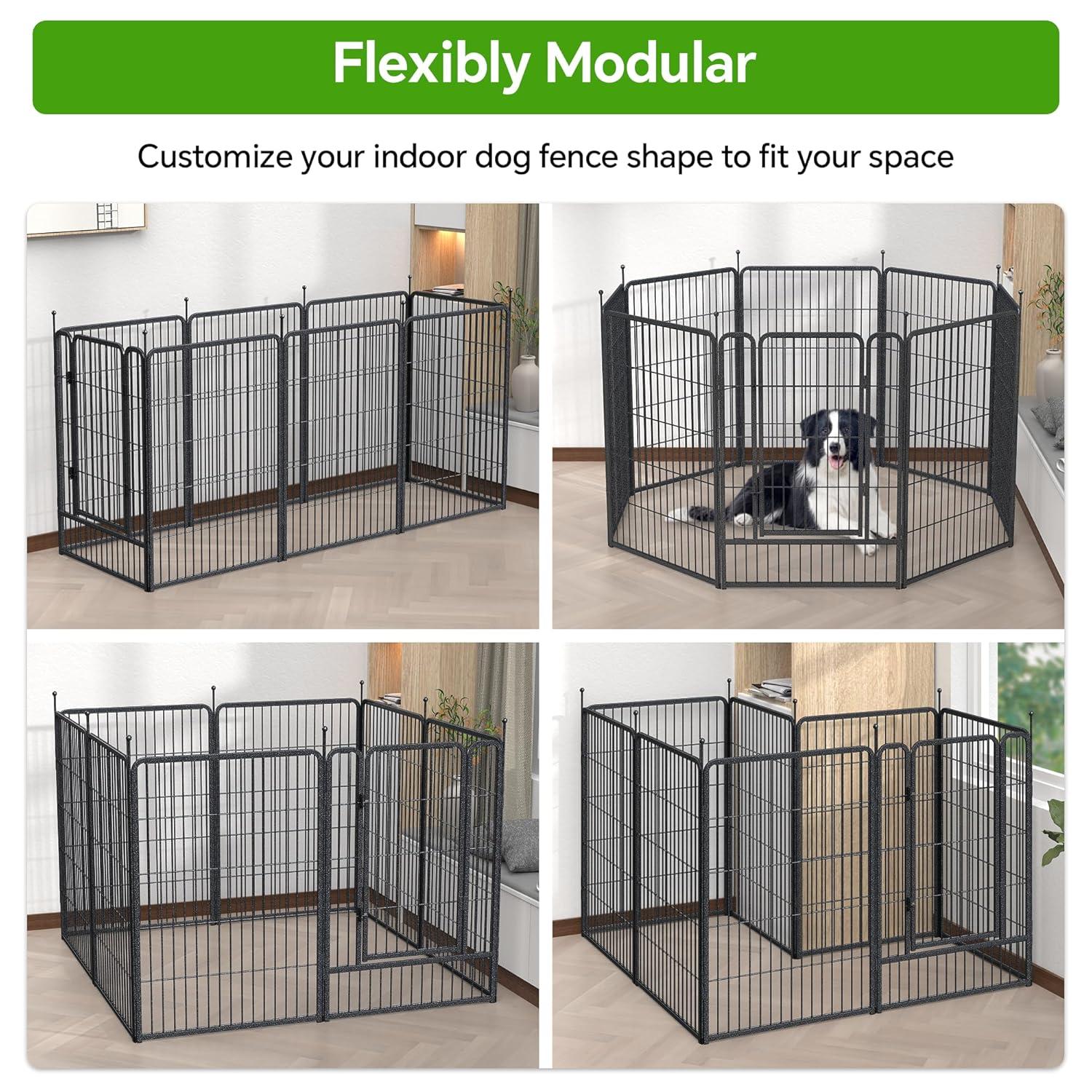 Mr Ironstone Dog Playpen with Anti-Rust Coating,  Dog Pen Indoor/Outdoor Pet Playpen for Foldable Dog Exercise Pens