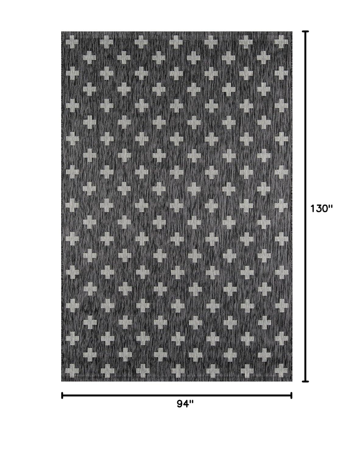 Umbria Striped Charcoal Indoor / Outdoor Area Rug