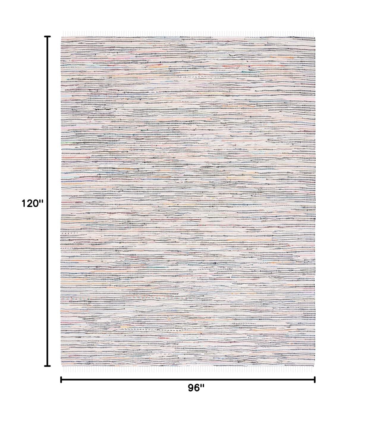 Rag Rug RAR125 Hand Woven Indoor Area Rug - Ivory/Multi - 8'x10' - Safavieh.