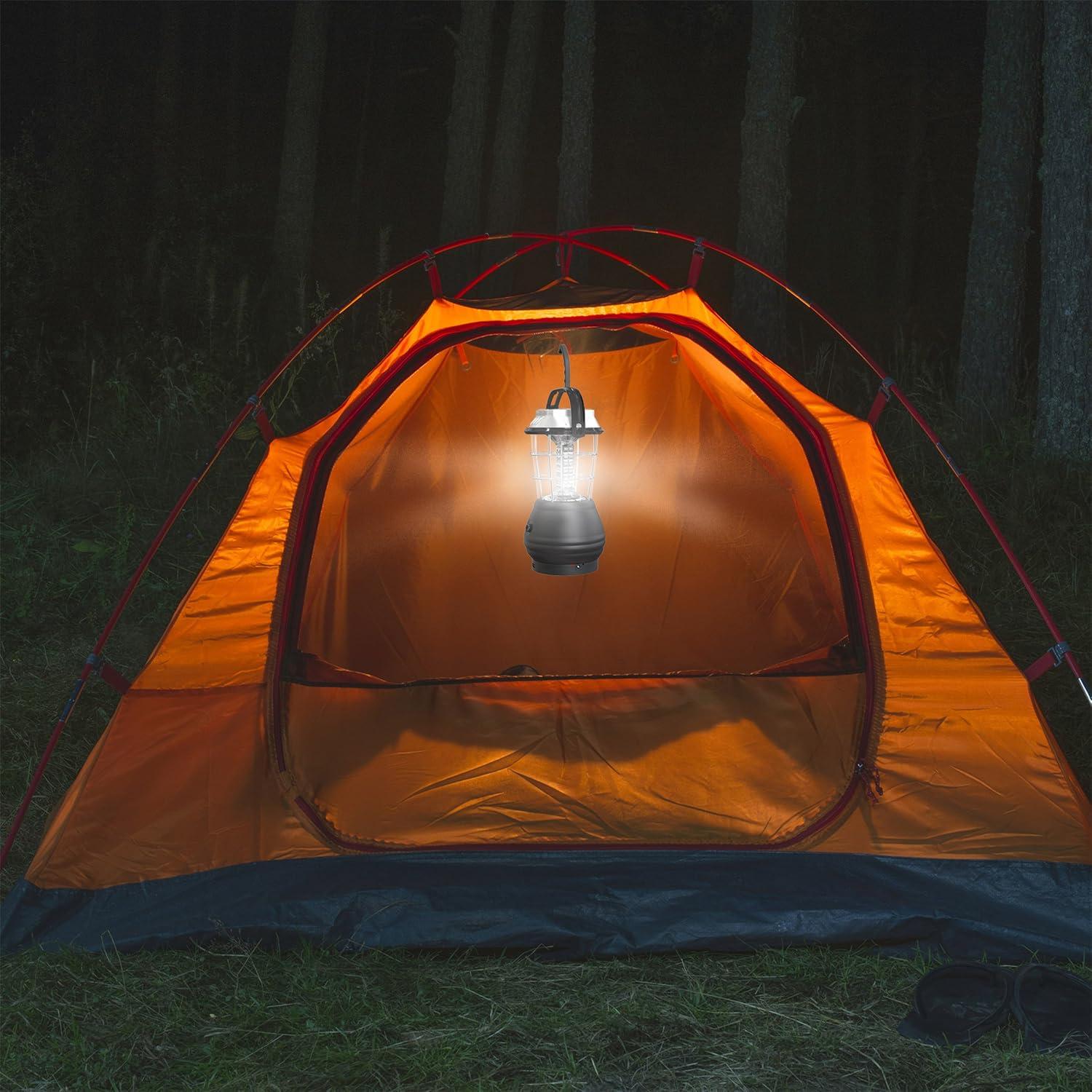 Whetstone Rechargeable Lantern or Battery-Operated LED Light for Camping - Solar Powered Lantern