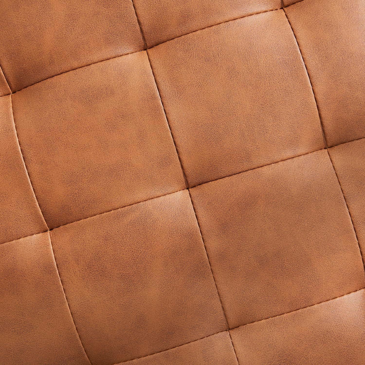 Ornavo Home Velvet Upholstered Round Tufted Storage Ottoman with Wooden Legs - Black