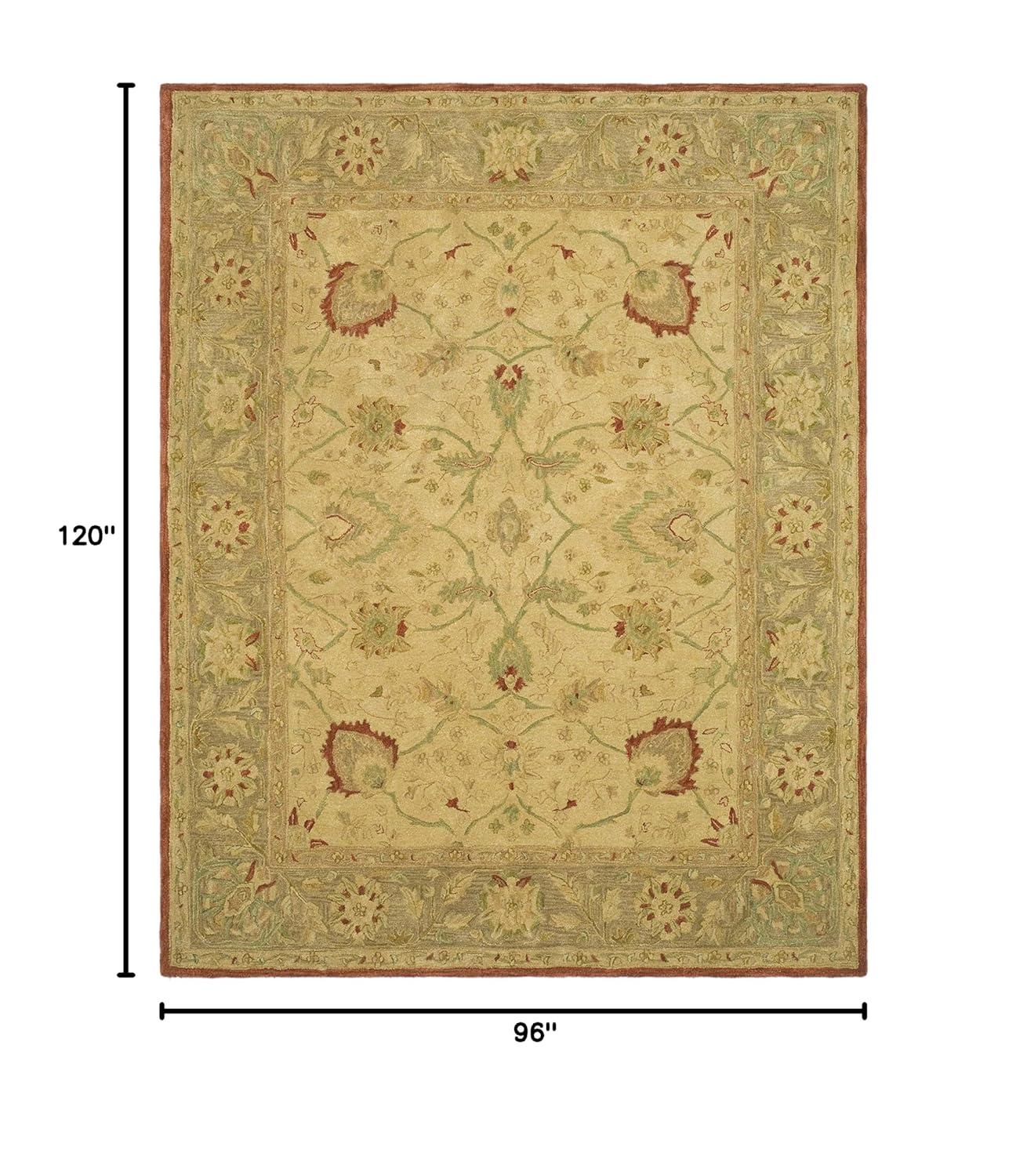 Anatolia AN512 Hand Tufted Indoor Area Rug - Beige/Rust - 8'x10' - Safavieh