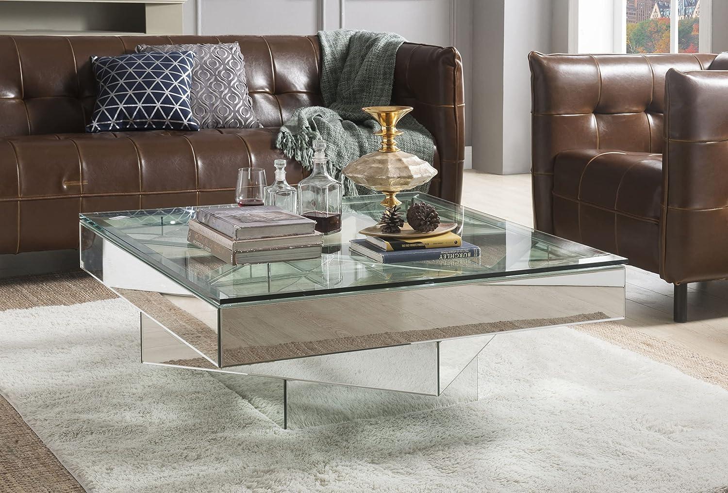 Elegant 20" Clear Tempered Glass Square Table Top