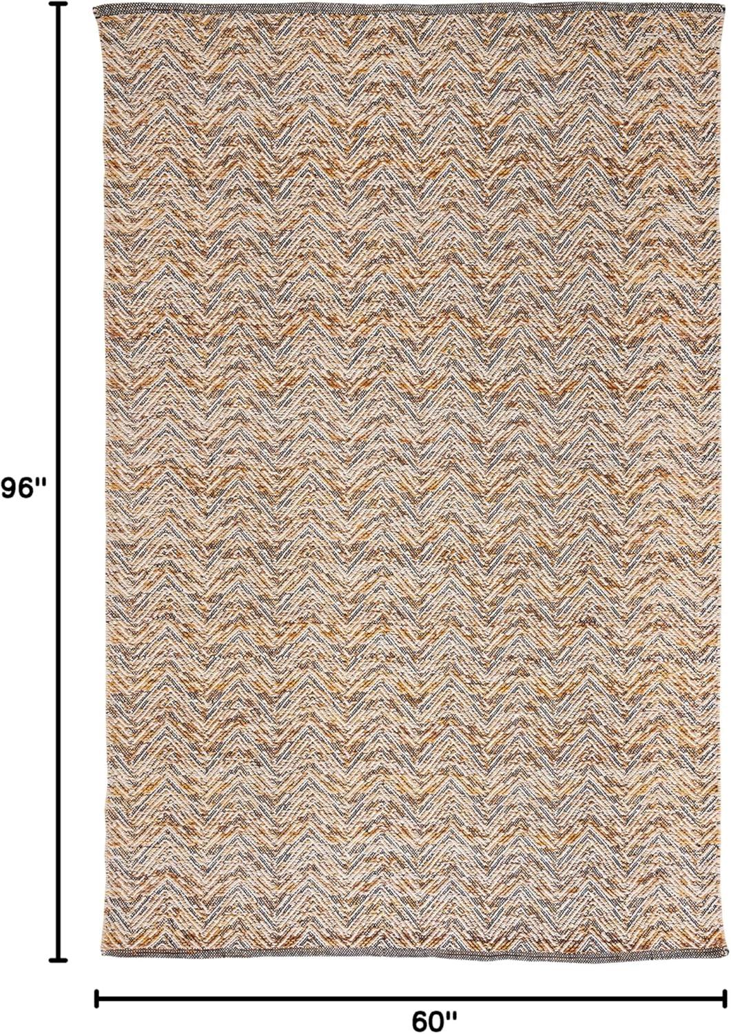 Kilim KLM729 Flat Weave Area Rug - Gold/Black - 5'x8' - Safavieh