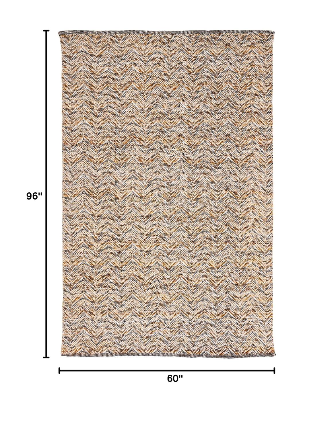 Kilim KLM729 Flat Weave Area Rug - Gold/Black - 5'x8' - Safavieh