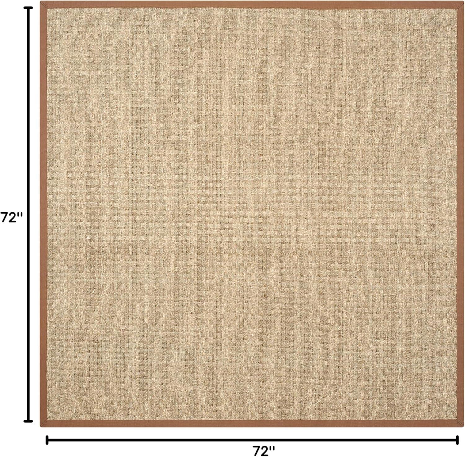 Natural Fiber NF114 Power Loomed Indoor Area Rug - Natural/Brown - 6'x6' - Safavieh