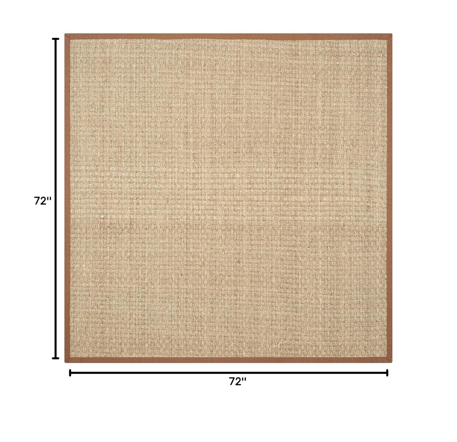 Natural Fiber NF114 Power Loomed Indoor Area Rug - Natural/Brown - 6'x6' - Safavieh