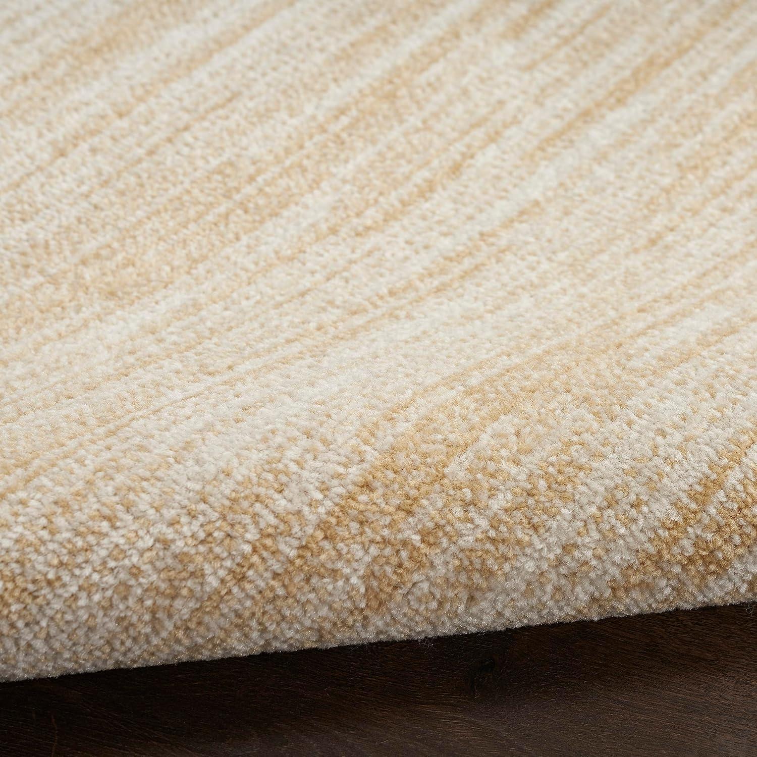 Nourison Essentials 4' x Round Ivory Gold Indoor/Outdoor Rug