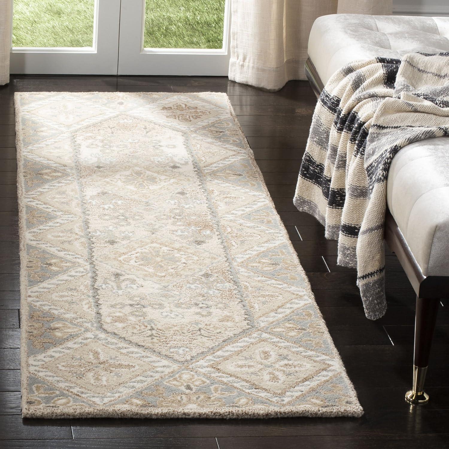 Wyndham WYD379 Hand Tufted Runner Rug - Ivory/Grey - 2'3"x7' - Safavieh.