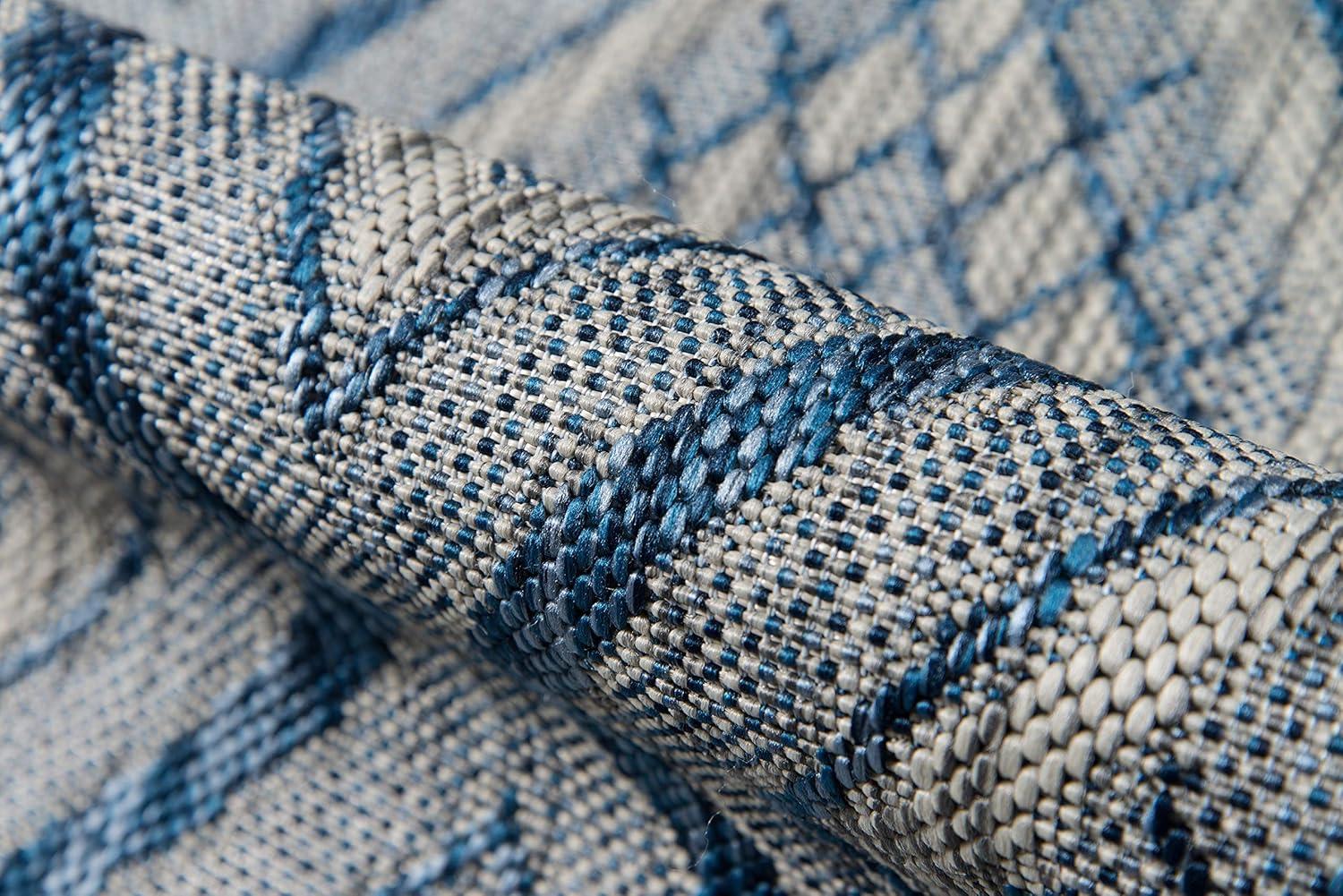 Madcap Cottage Lake Palace Rajastan Weekend Area, Indoor Outdoor Rug, 3'11" X 5'7" Blue
