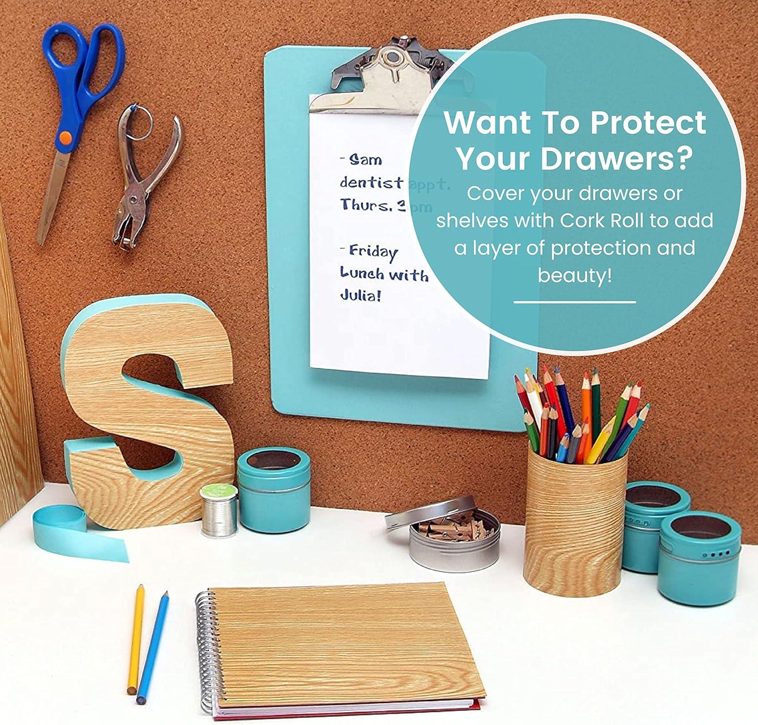 Brown Self-Adhesive Natural Cork Rolls Pack of 6