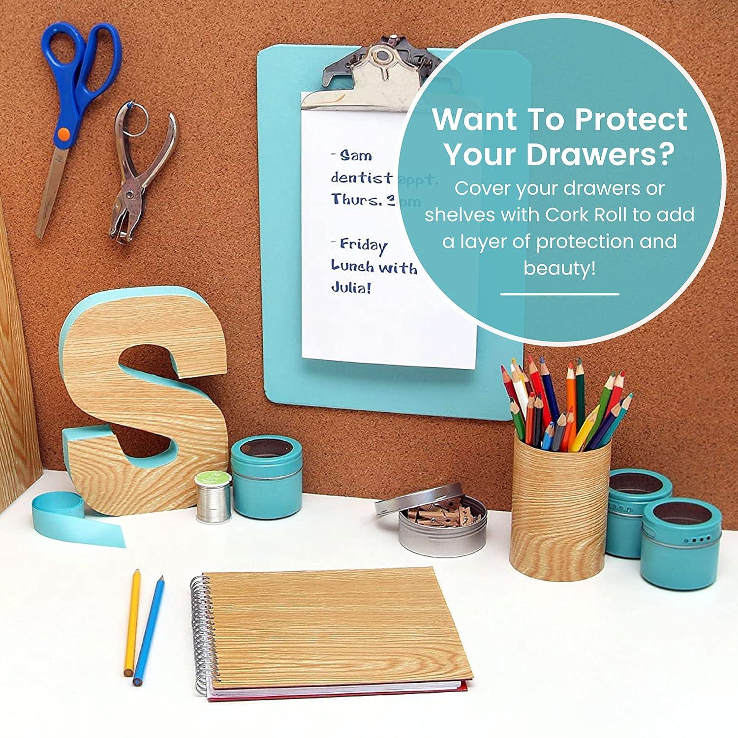 Brown Self-Adhesive Natural Cork Rolls Pack of 6