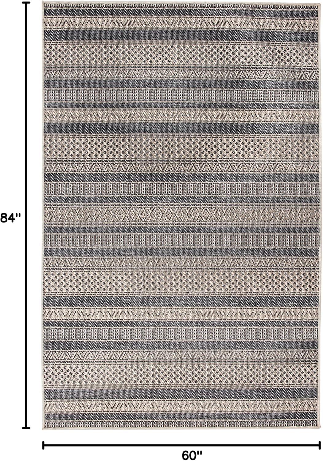 World Rug Gallery Contemporary Geometric Indoor/Outdoor Area Rug