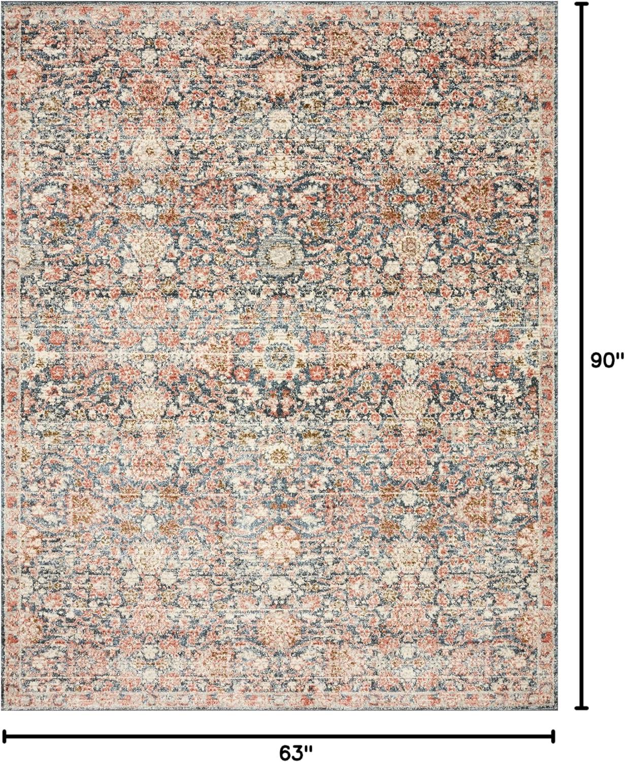 Loloi II Saban SAB-03 Oriental Navy / Rust Area Rug 5'-3" x 7'-6"