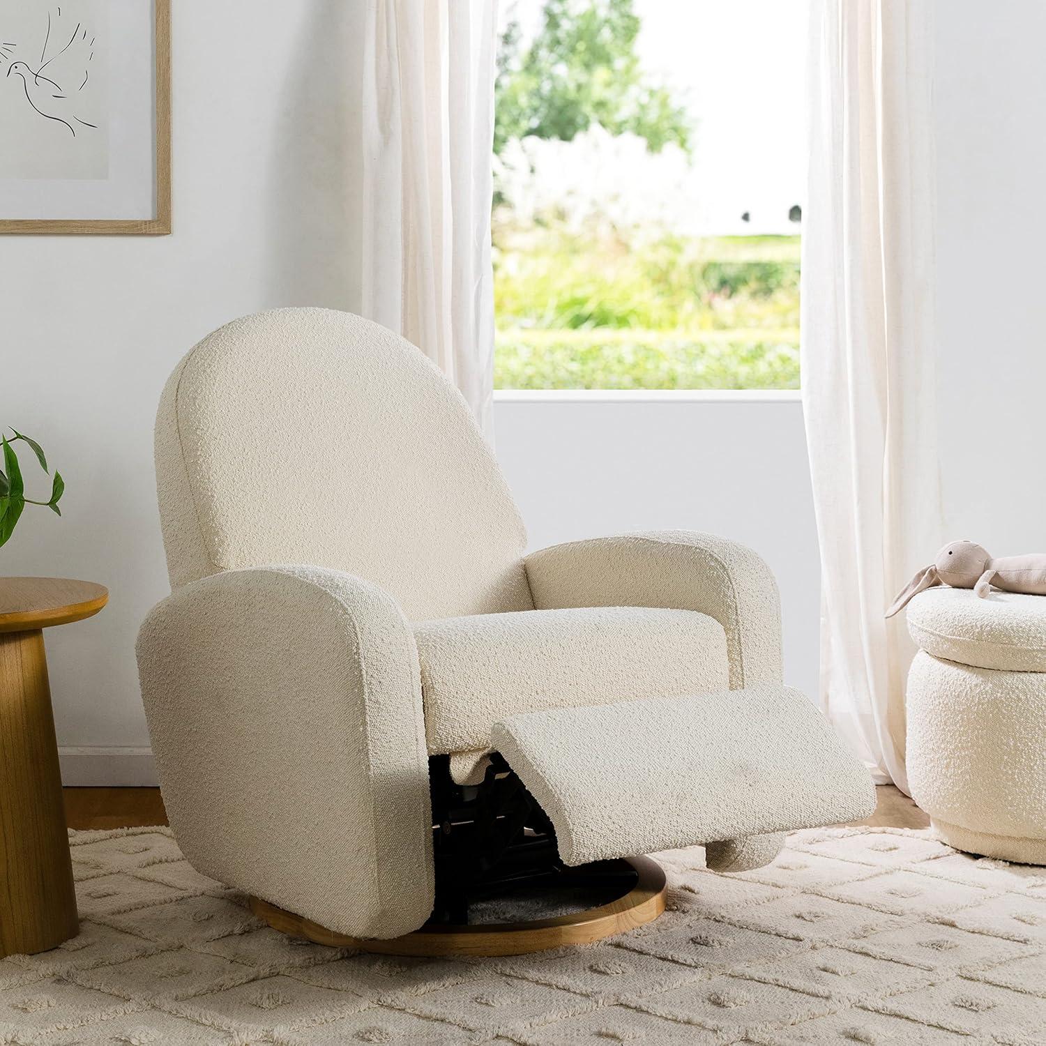 Nami Electronic Recliner and Swivel Glider Recliner in Shearling with USB port