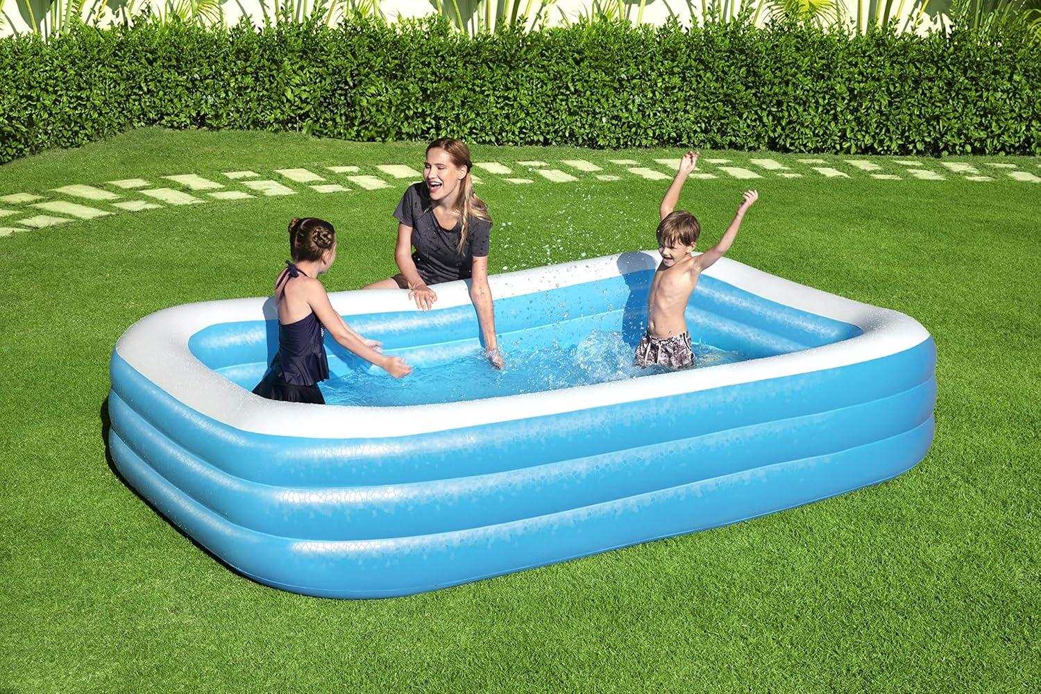 Bestway - H2OGO! Rectangular 10\' Inflatable Family Pool, Blue