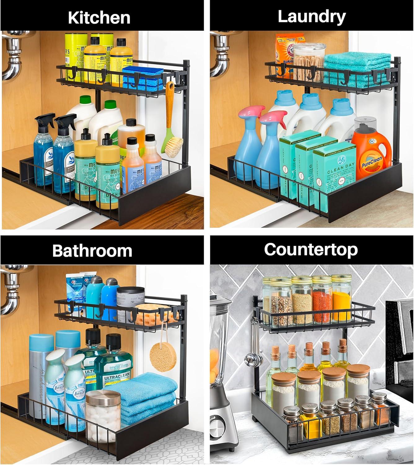 LYNK PROFESSIONAL LYNK PROFESSIONAL® Select™ Slide Out Under Sink Kitchen Cabinet Organizer 11.5"W x 18"D, Wood