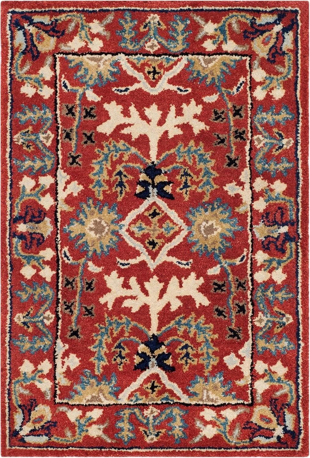 Antiquity AT64 Hand Tufted Area Rug - Red/Multi - 8'x10' - Safavieh.