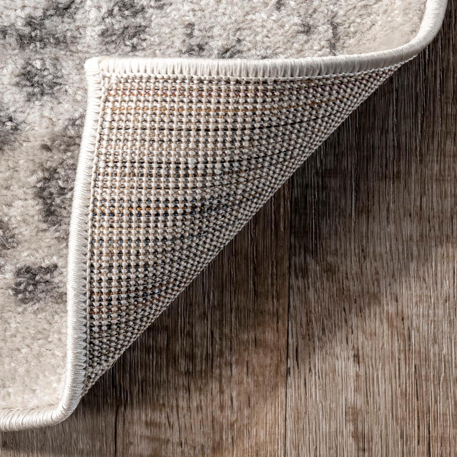 Nuloom Arlena Medallion 4x6 Indoor Area Rug for Living Room Bedroom Dining Room Kitchen, Grey/Ivory
