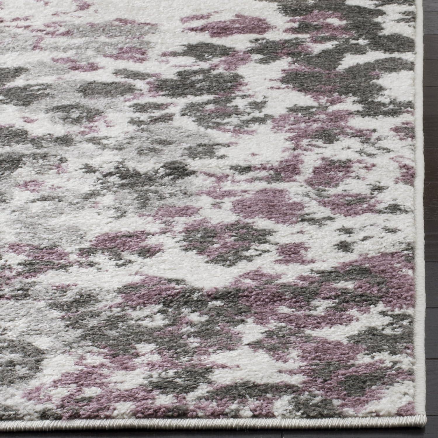 Adirondack ADR115 Machine Made Indoor Area Rug - Ivory/Purple - 6'x9' - Safavieh