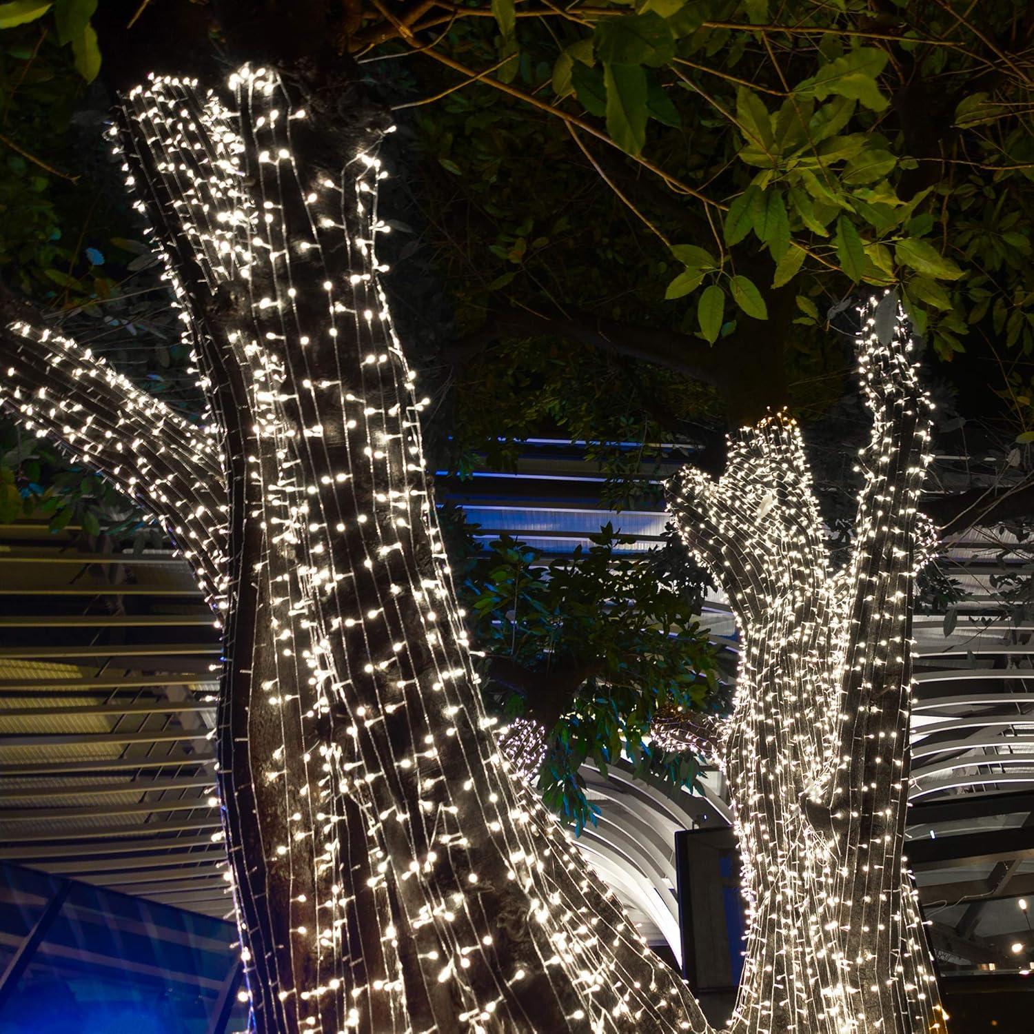 LumaBase Solar Powered Mini String Lights with 50 Soft White Bulbs