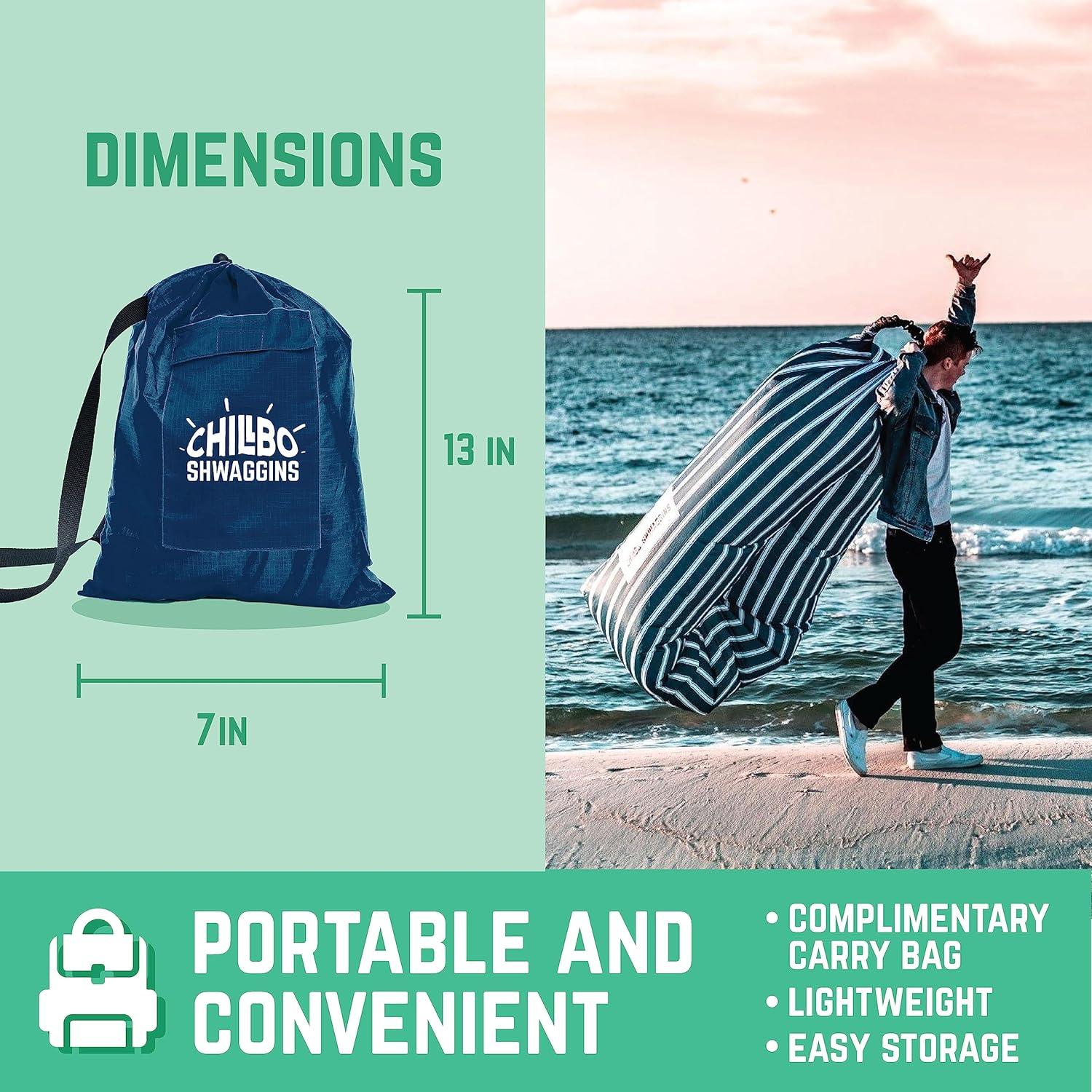 Chillbo Shwaggins Inflatable Couch – Cool Inflatable Chair Easy Setup is Perfect for Hiking Gear, Beach Chair and Music Festivals. (Royal Blue)