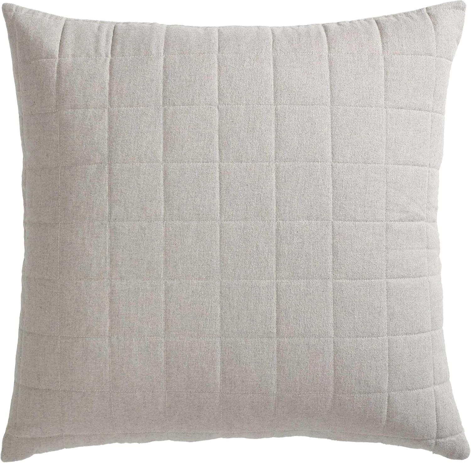 Calvin Klein Calvin Klein Melange Flannel Cotton Solid 2 Piece Euro Sham Set
