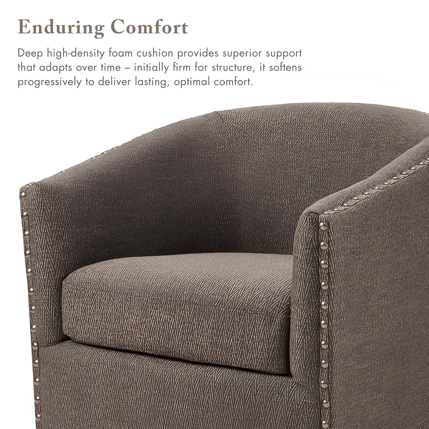George Oliver Swivel Chair, Barrel Chair, Accent Chair, Living Room Single Chair